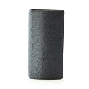 Louis Vuitton Portefeuille Wallet Brazza Bi Long Wallet Matte Crocodile Black